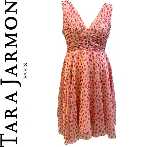 strapless open back dress XS 90s Tara Jarmon Hot Pink Linen Mini Dress  Flying Apple Vintage